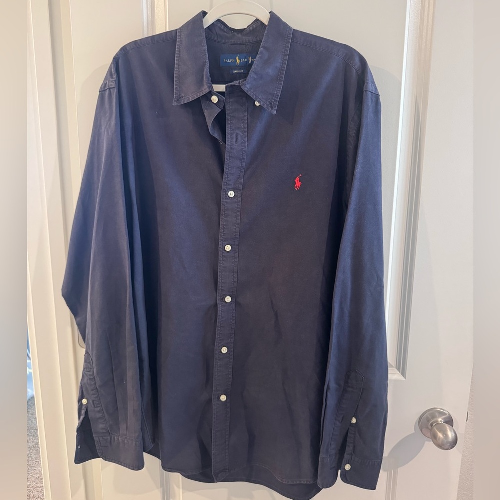 Ralph Lauren Men's Dark Blue Casual Shirt